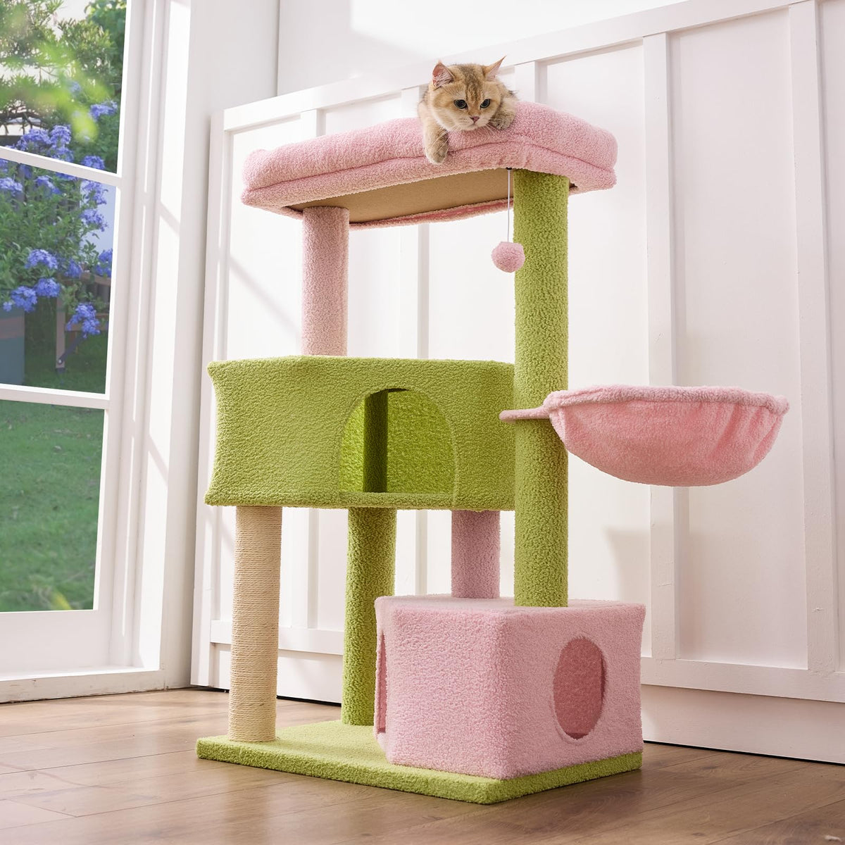 Gardner Pet arbol para gatos con postes de sisal 2.8 pulgadas para afilar uñas y juego.