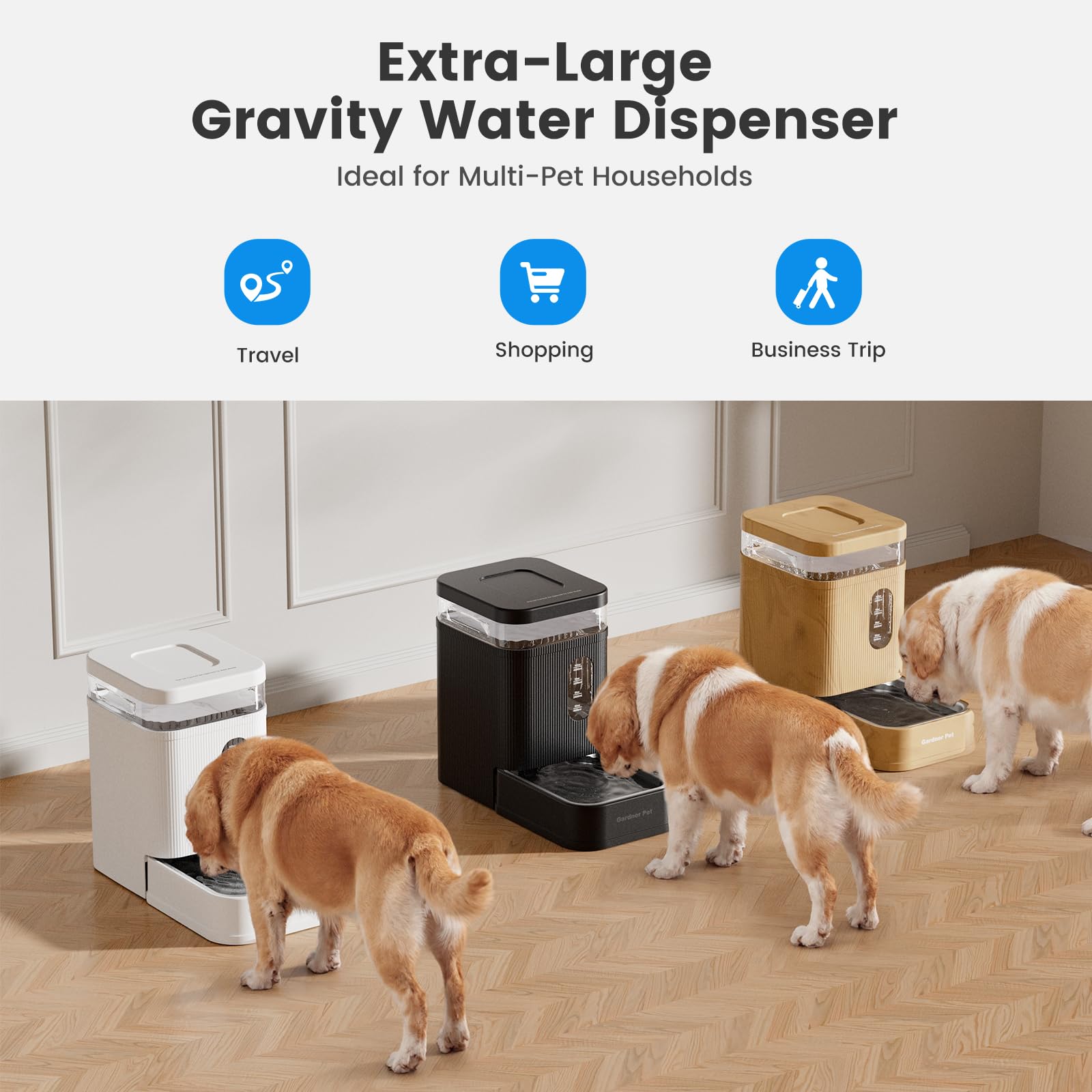 Gardner Pet diseño moderno que encaja en hogares con múltiples mascotas.