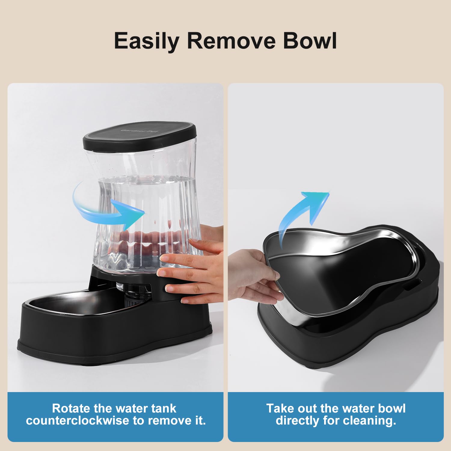 Gardner Pet sistema de limpieza fácil, ideal para rutinas semanales.