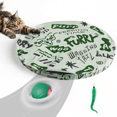 Gardner Pet bola interactiva en movimiento para gatos, fomenta ejercicio diario.