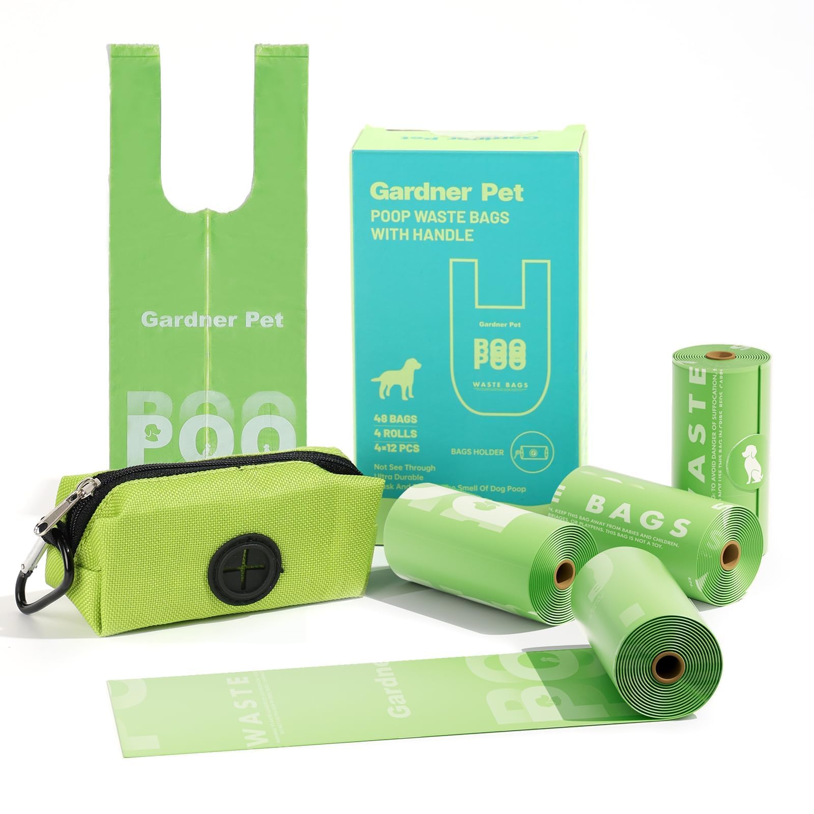 Gardner Pet bolsas con tapas para perros; uso rápido durante paseos.