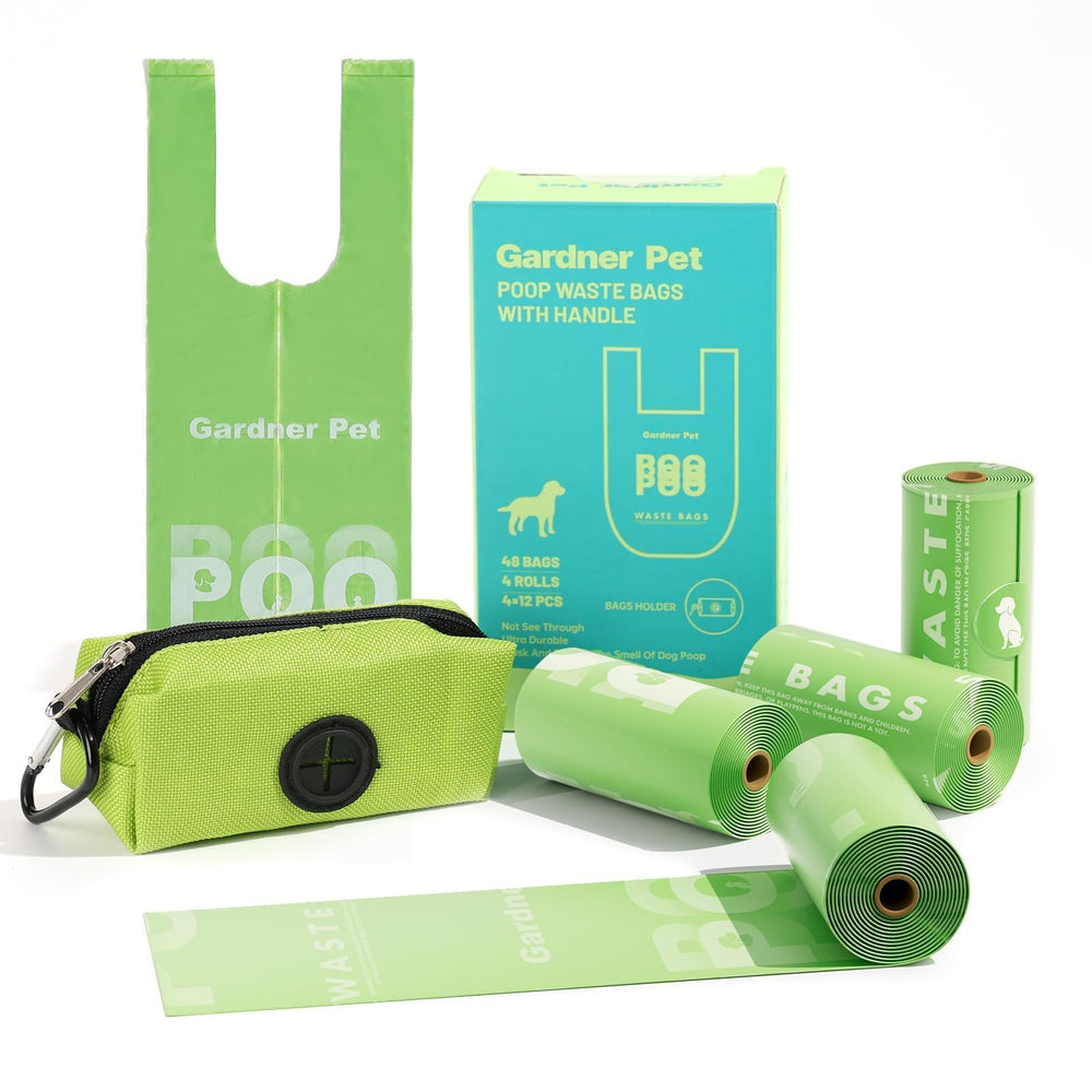 Gardner Pet bolsas con tapas para perros; uso rápido durante paseos.