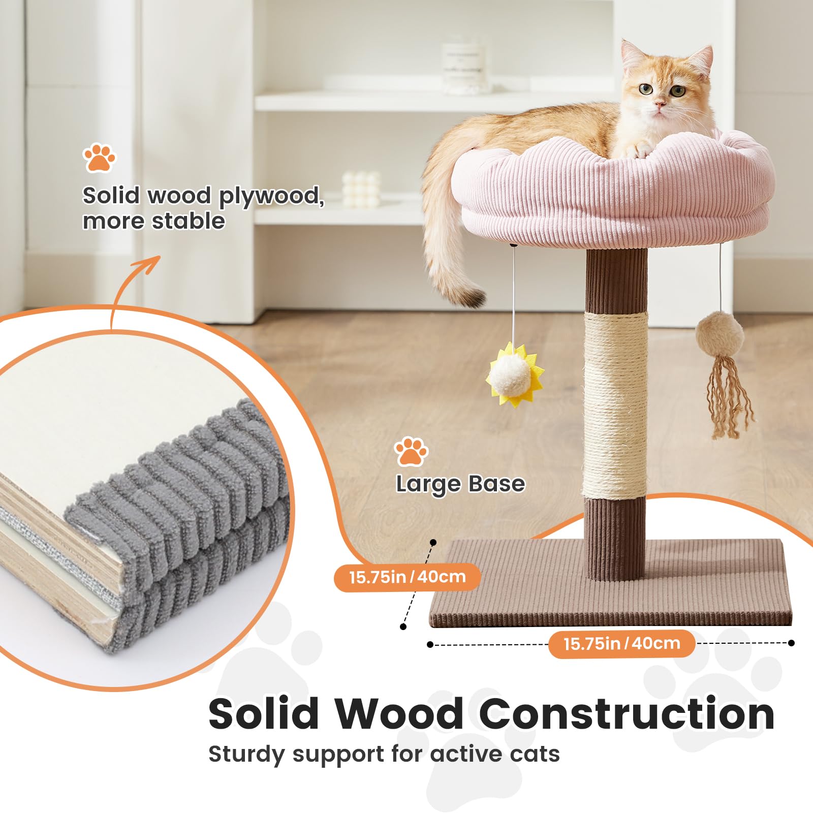 Gardner Pet cama desmontable en el arbol gato para limpieza fácil
