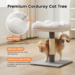 Gardner Pet cama superior desmontable de pana, fácil de limpiar.