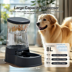 Gardner Pet capacidad 8 litros para perros y gatos, agua disponible durante viajes.