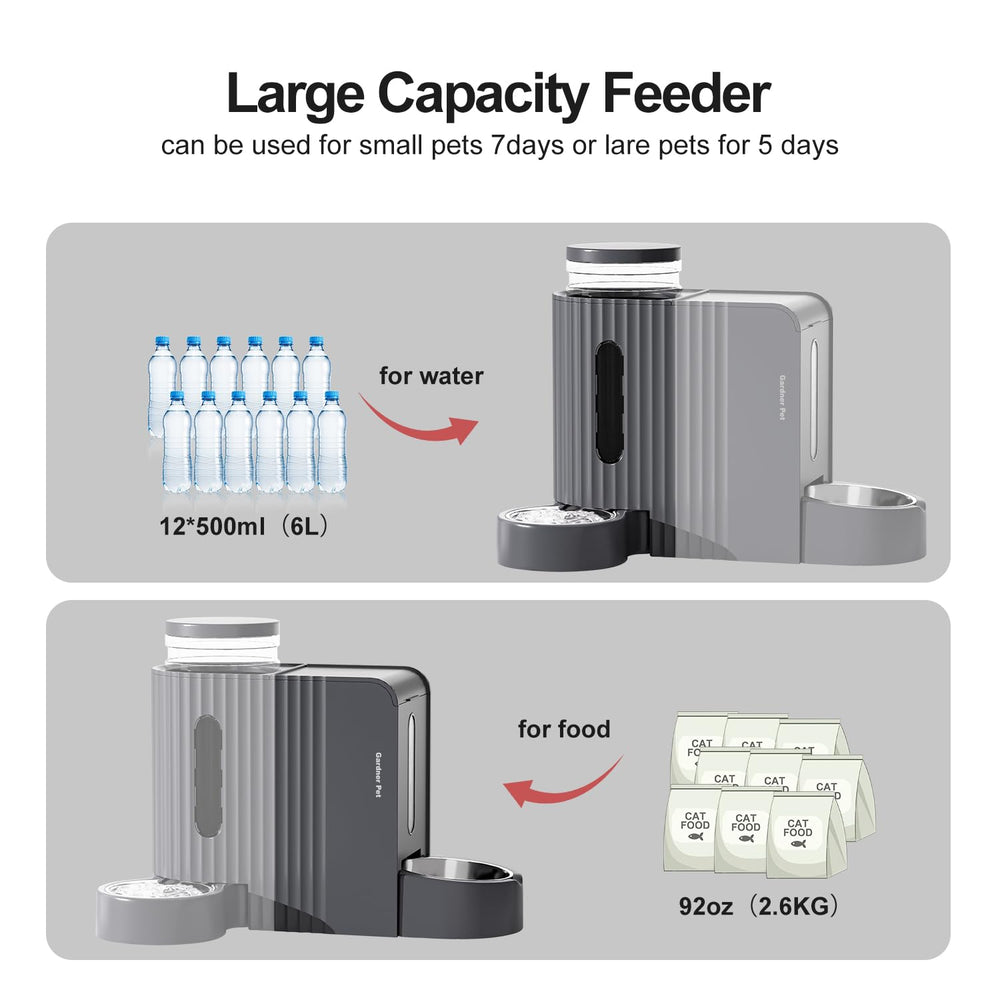 Gardner Pet gran capacidad de agua y comida para usos prolongados