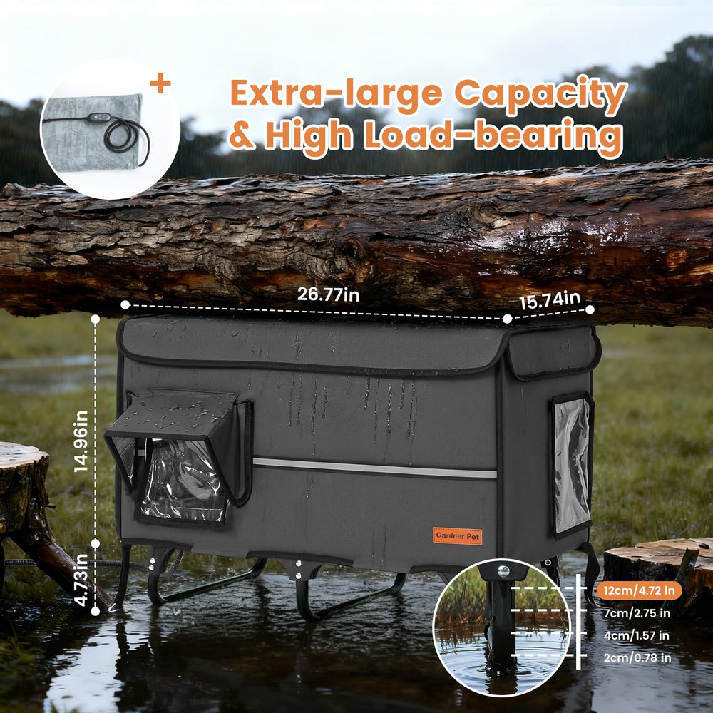 Gardner Pet casa-gato-aislamiento-100-impermeable: protección contra lluvia y nieve