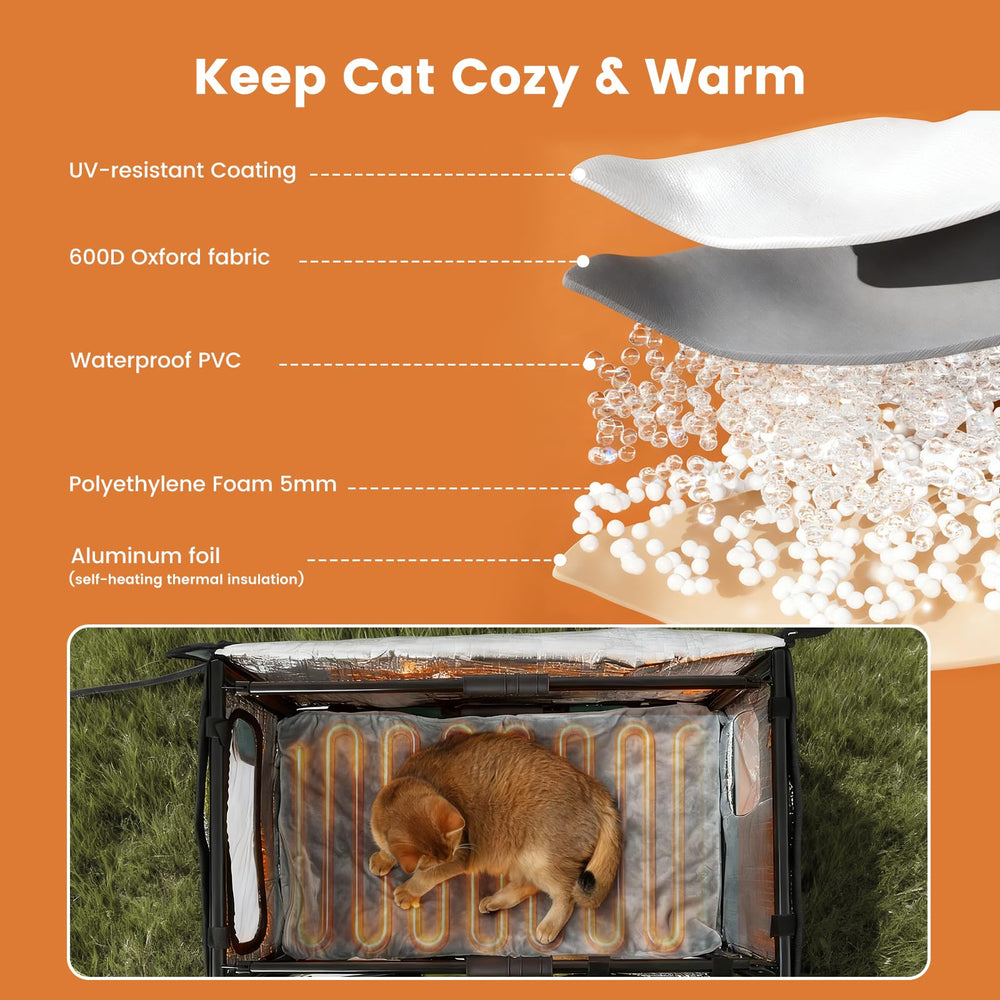 Gardner Pet casa-gato-control-temperatura-24h: ajuste práctico para exterior