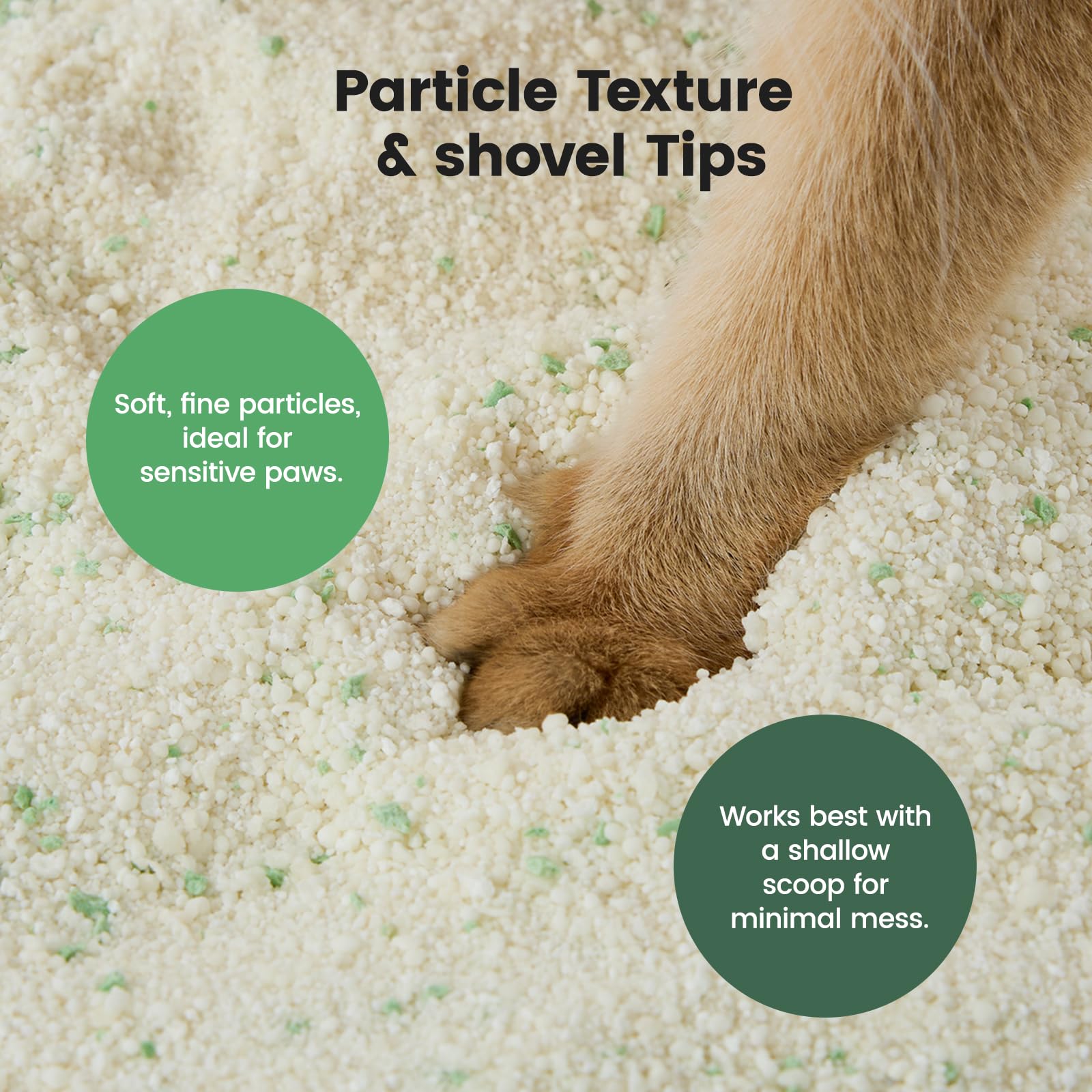 Gardner Pet Cassava Cat Litter, basado en plantas para una opción natural y suave.