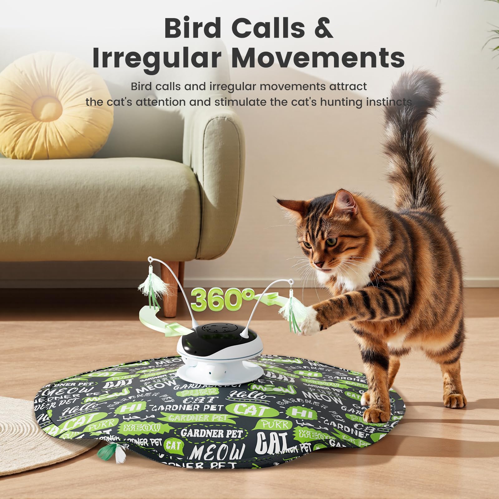 Gardner Pet Cat Laser Toys modo Asomar y Esconder para sorpresa