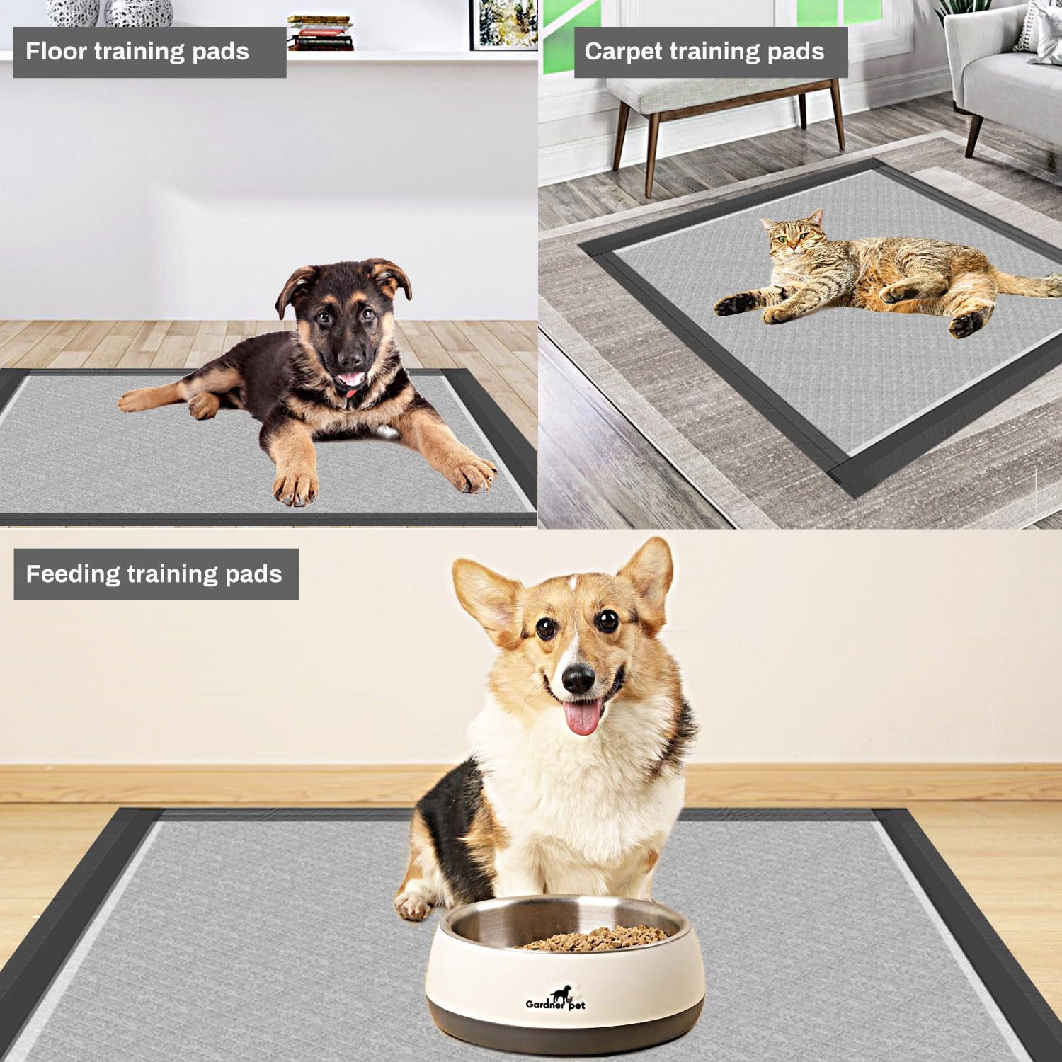 Gardner Pet Charcoal Puppy Pad extragrande, ideal para entrenamiento en casa.