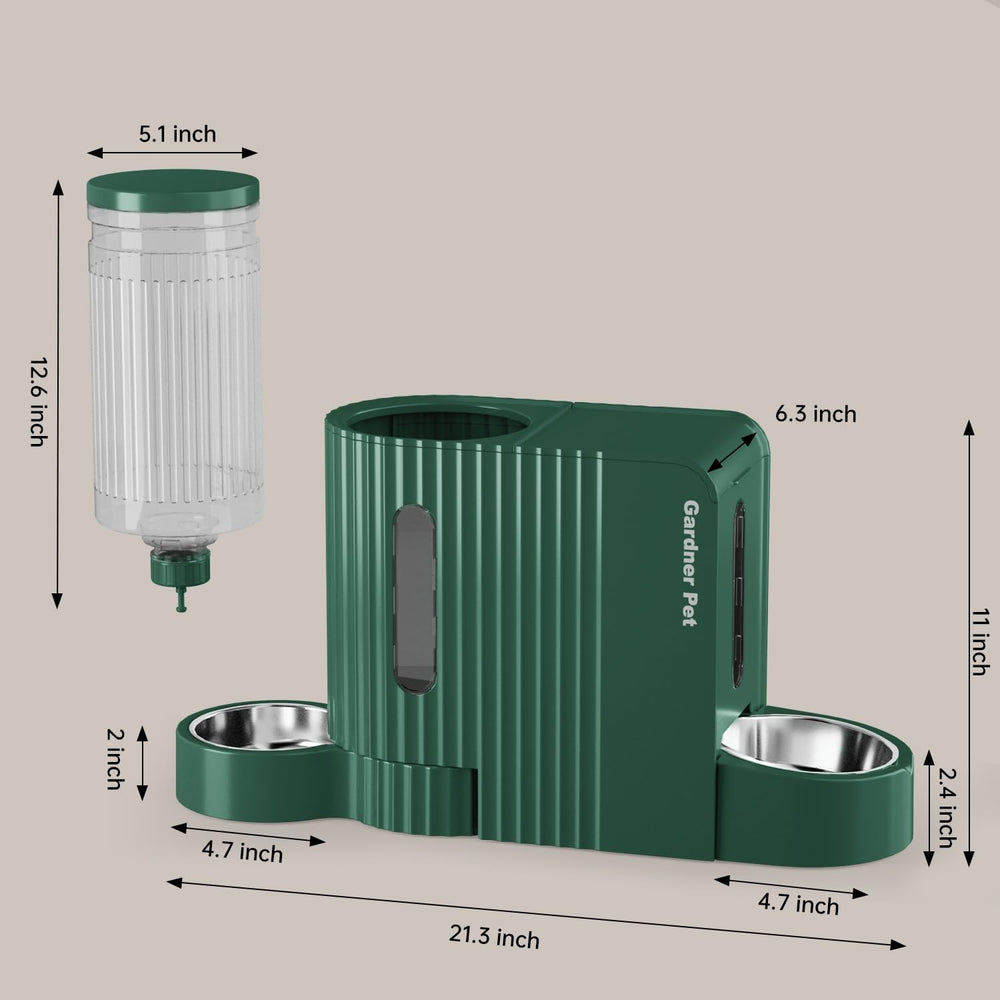 Gardner Pet comedero de acero inoxidable, fácil limpieza.