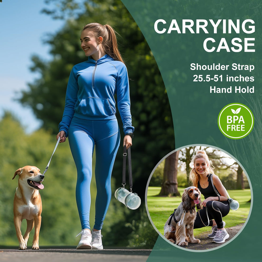 Gardner Pet: contenedor-alimento-perro-dos-en-uno para salidas largas.