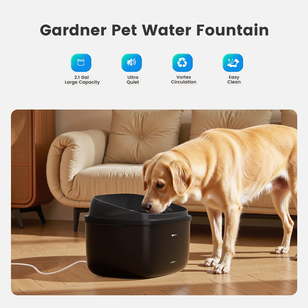 Gardner Pet diseño anti salpicaduras protege el suelo durante el uso.