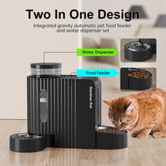 Gardner Pet dispensador-agua: ventana transparente para monitorear el nivel de agua.