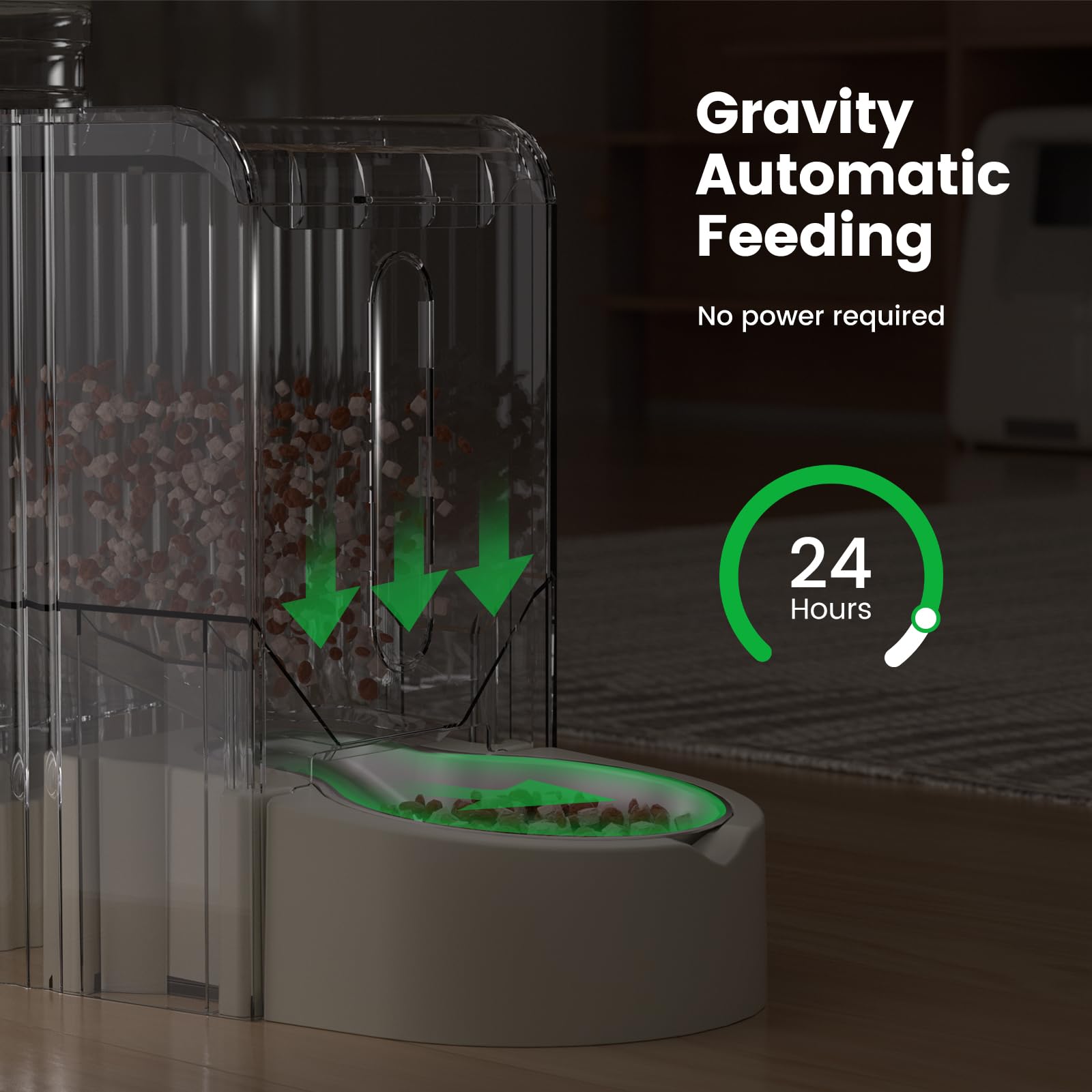 Gardner Pet Gravity 2en1 comida 1-3 kg frente, boca amplia antiatascos
