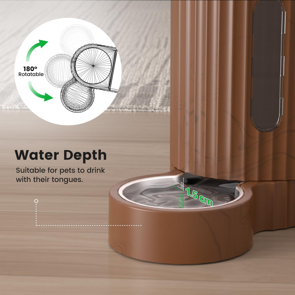 Gardner Pet Gravity: cuenco de agua giratorio 180 grados para ajuste cómodo