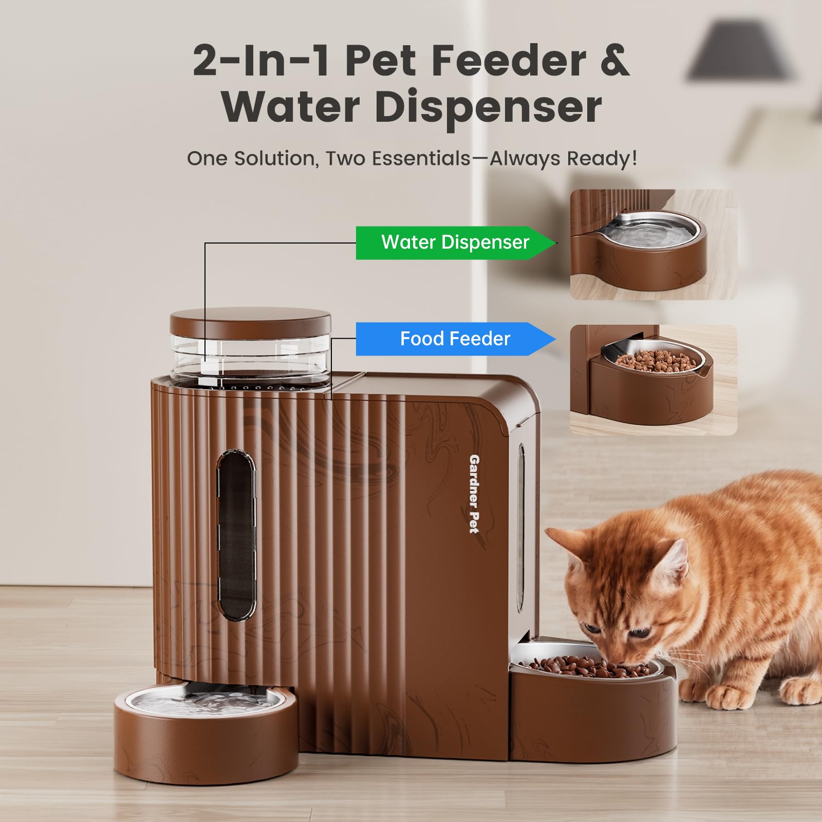 Gardner Pet Gravity: dispensador de agua por gravedad sin electricidad para mascotas