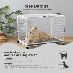 Gardner Pet jaula con ruedas 360 grados para moverla fácilmente