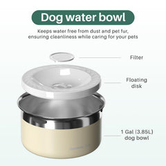 Gardner Pet sistema de agua lenta para beber a ritmo cómodo.