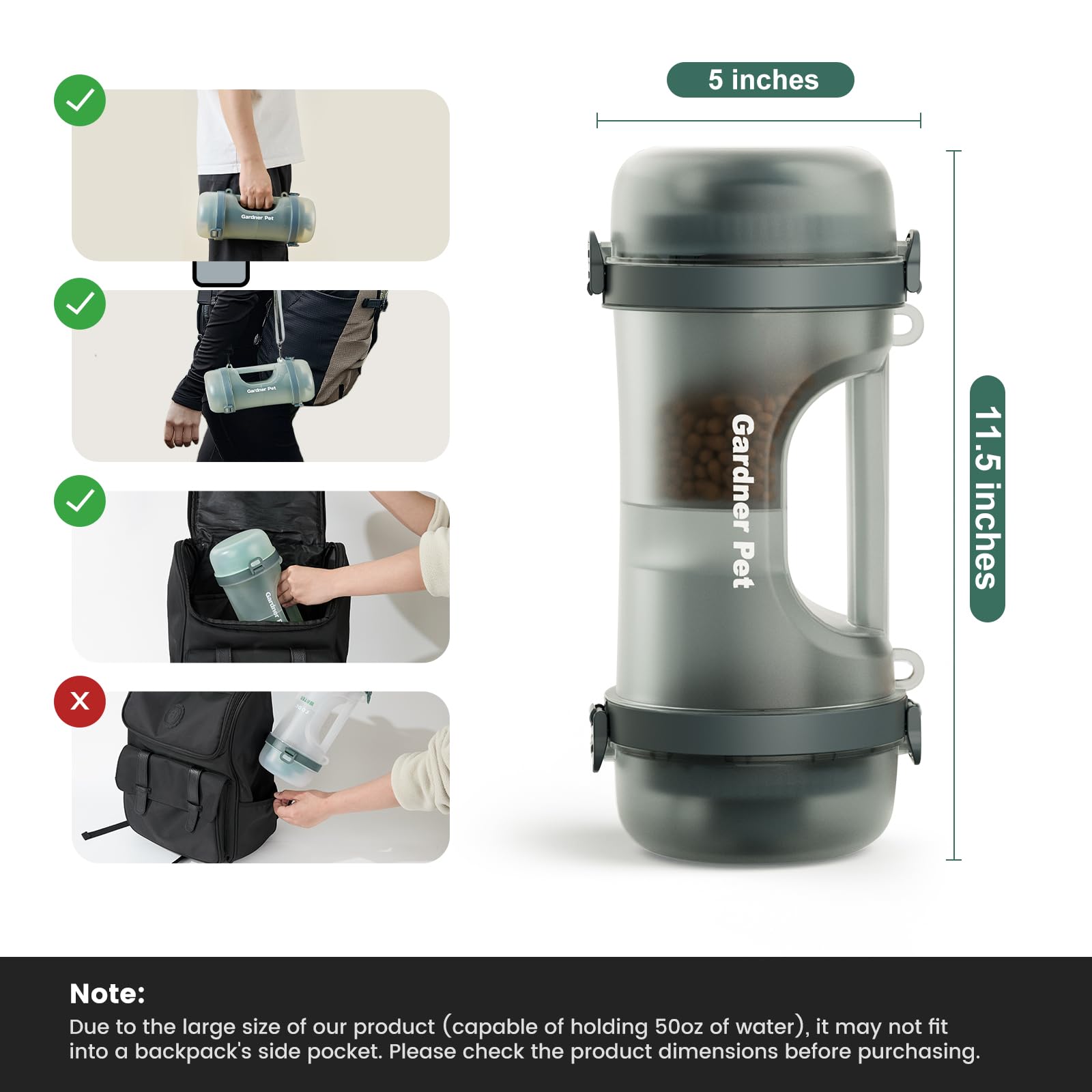 Gardner Pet: tapon-cierre-anti-fugas evita derrames.