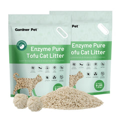 Gardner Pet Tofu Arena Gato Enzimas: control de olores eficaz para hogares con varios gatos.