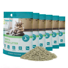 Gardner Pet Tofu Gato Arena para gatos sin polvo para aire más limpio y menos irritación.