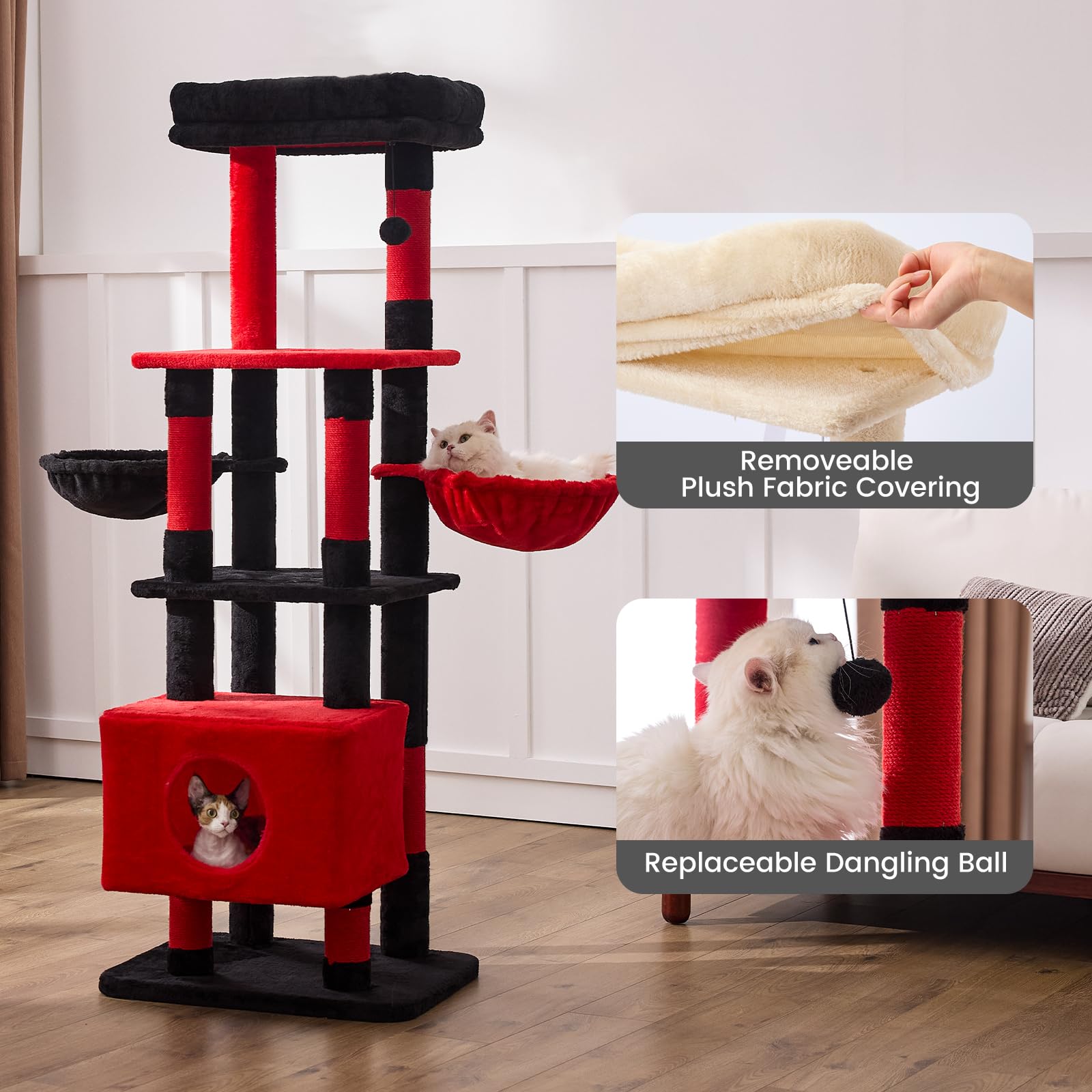 Gardner Pet torre multi-nivel, espacio para trepar y descansar