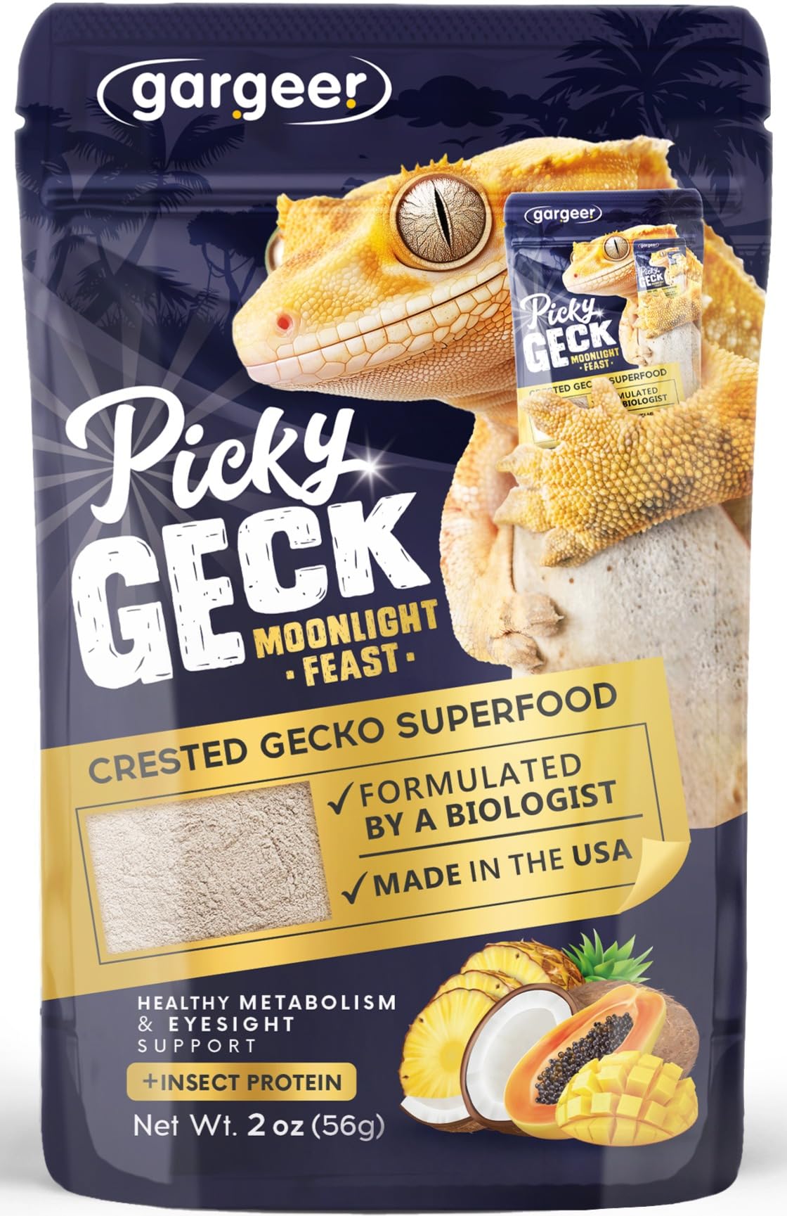 Gargeer Picky Geck Moonlight Feast, cuenco lleno, apoya energía nocturna