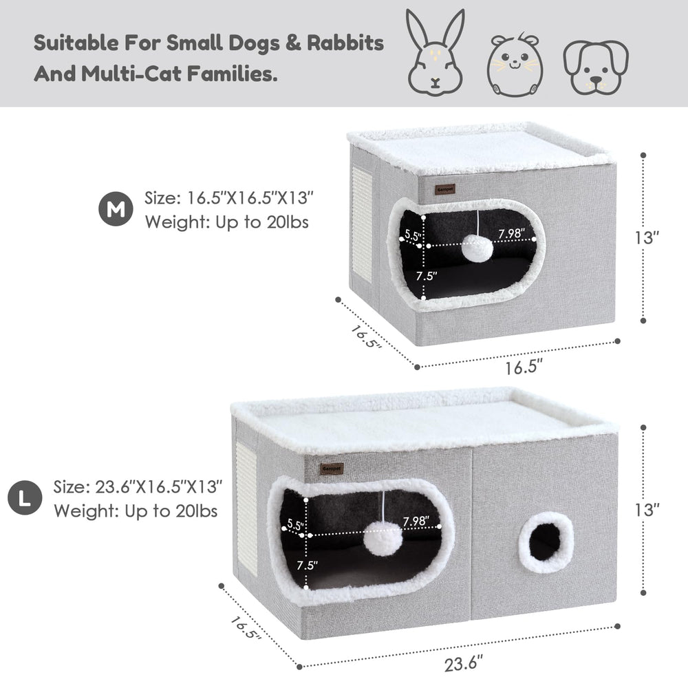 Garnpet cama-gato-cueva-privada: escondite seguro para descanso