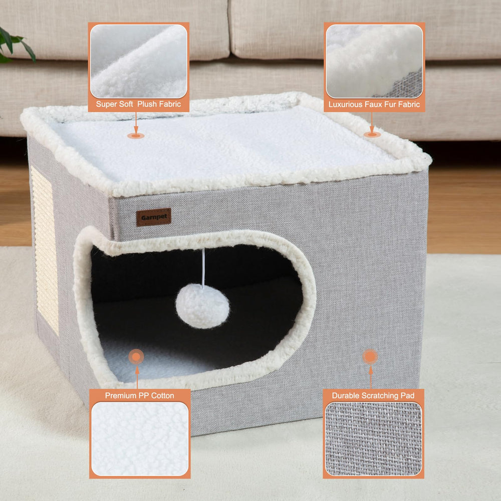 Garnpet cama-gato-funda-cojin-desmontable-lavable: funda lavable para mantenimiento