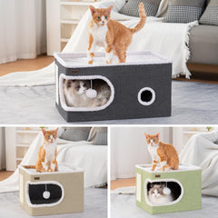Garnpet cama-gato-zona-descanso-de-felpa: textura suave para relax