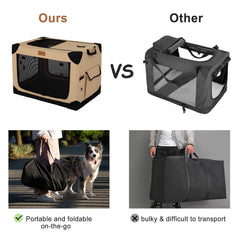 Garnpet jaula de perro con cuatro puertas para fácil acceso.