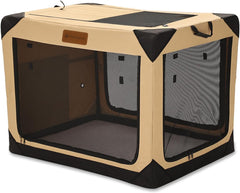 Garnpet jaula suave plegable de 36 pulgadas con ventanas de malla para ventilación.