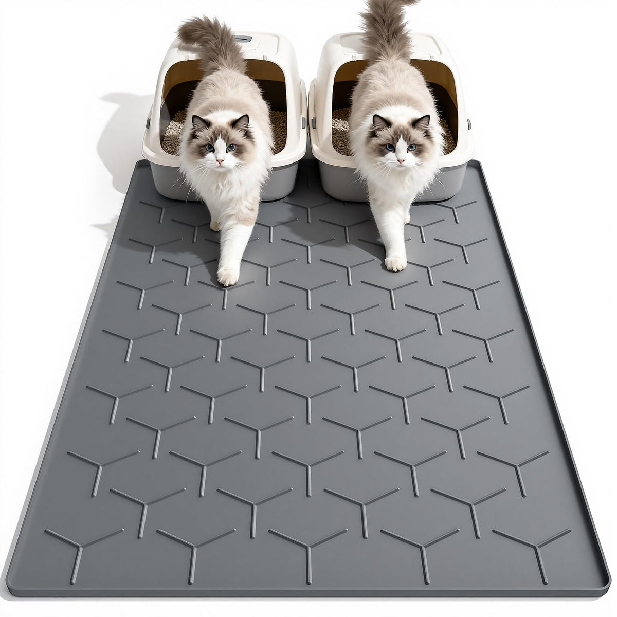 Alfombra garoo p i on para arena de gato 40x28 capturando arena y reduciendo desorden