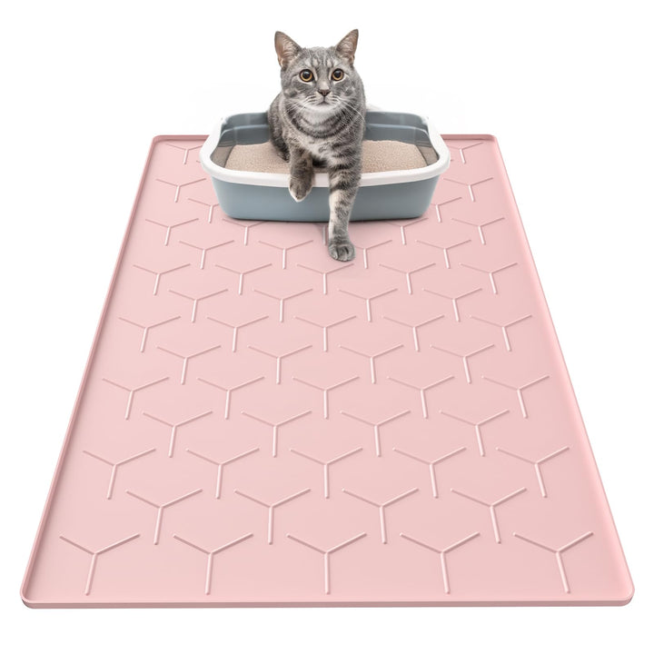 Garoopion almohadilla arenero silicona 34x22 rosa para atrapar arena.