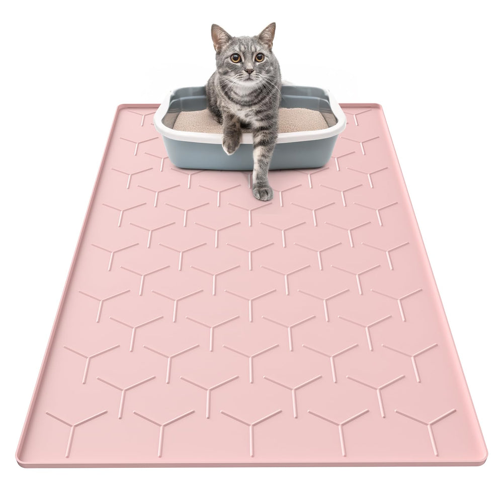 Garoopion almohadilla arenero silicona 34x22 rosa para atrapar arena.