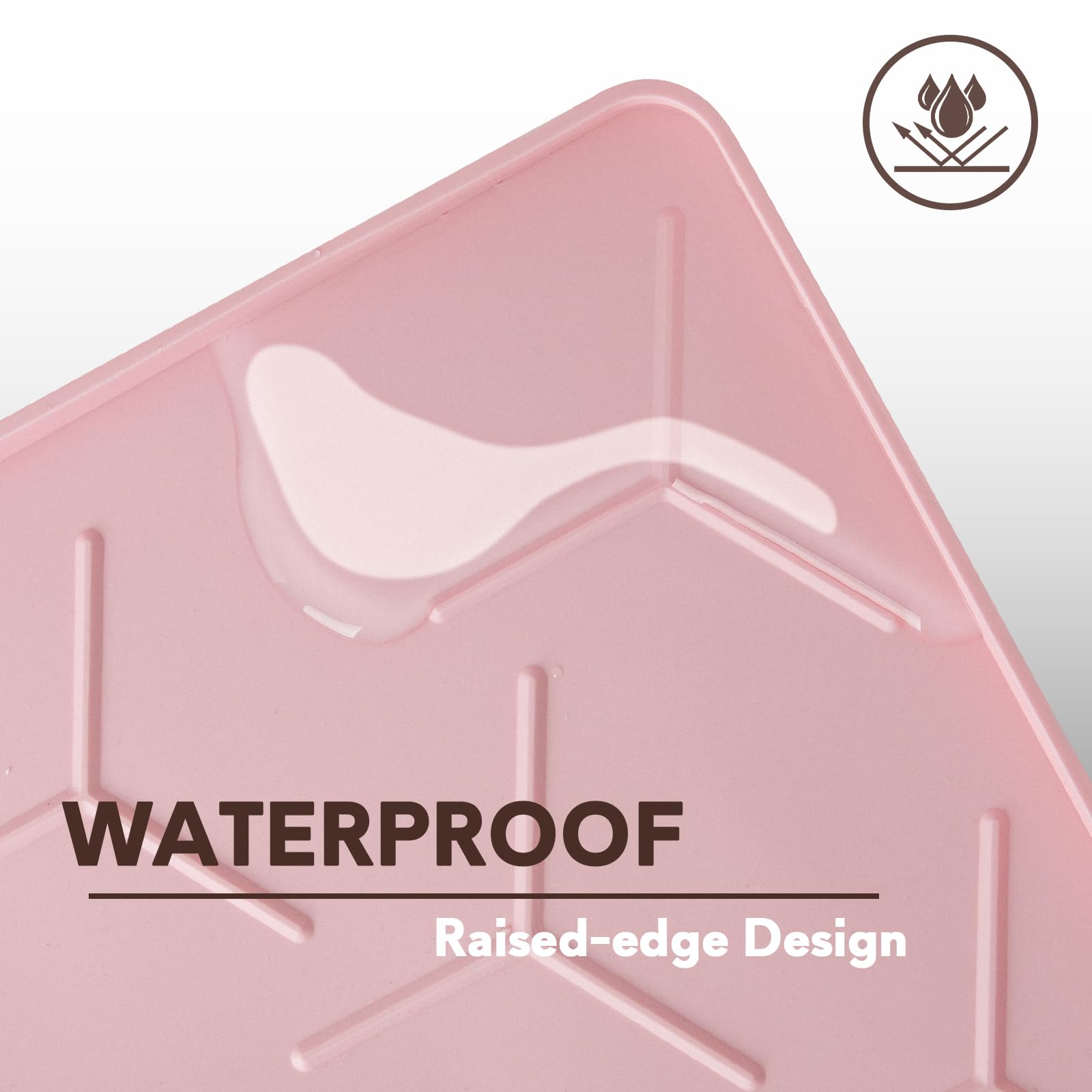 Garoopion mat para arenero rosa facilita recoger arena y mantener limpio.