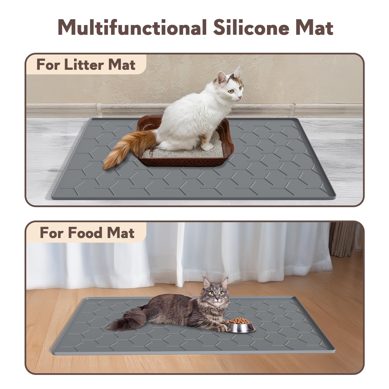 Garoopion superficie de silicona suave cuida las patas del gato durante el paseo.