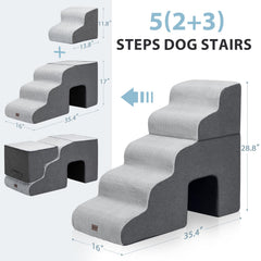Garnpet escalera plegable, fácil de guardar y transportar