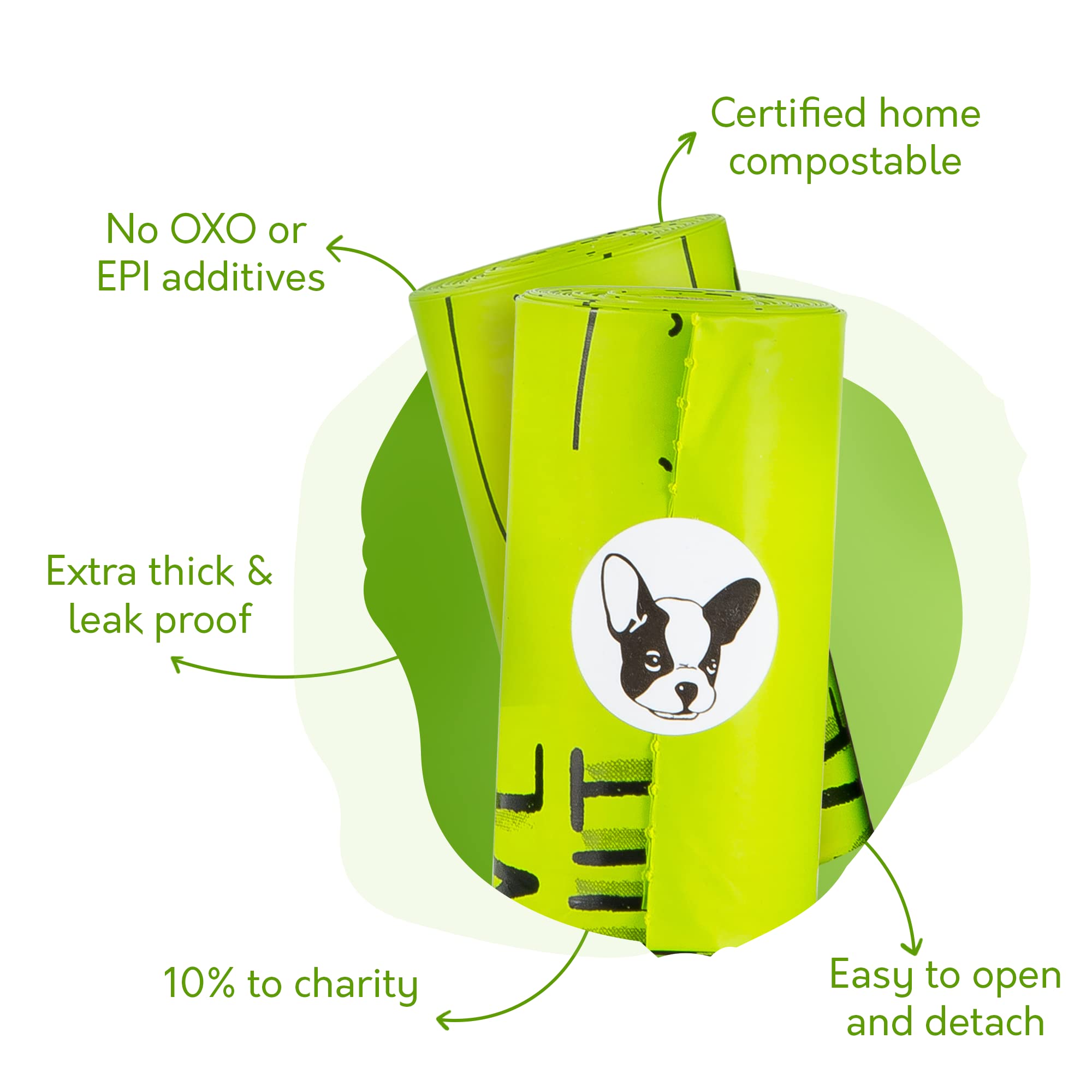 Conjunto GAS 20 rollos, 240 bolsas compostables para uso diario