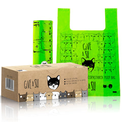 G.A.S bolsas para gato compostables en caja, lista para uso diario.
