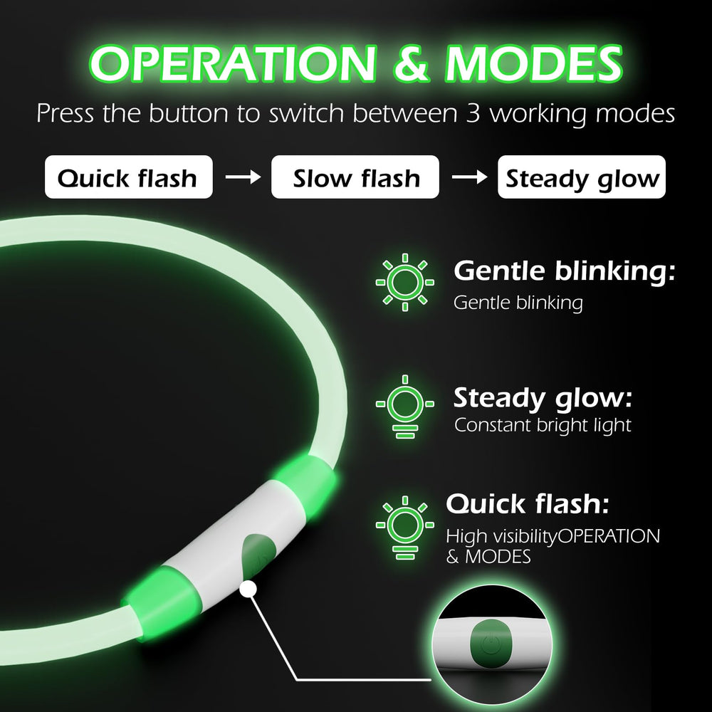 COLLAR GASRONS LED con modos de iluminación para distintas situaciones de seguridad