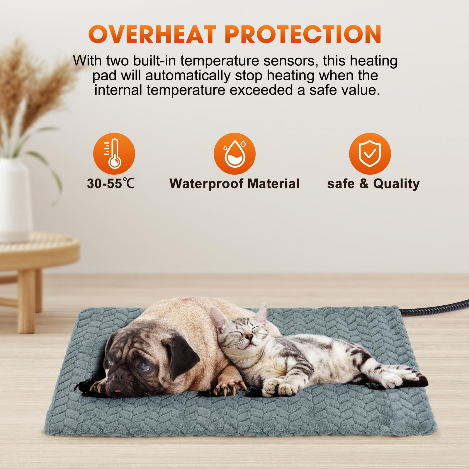 Gasur cama para gatos termica con funda lavable a maquina para limpieza facil