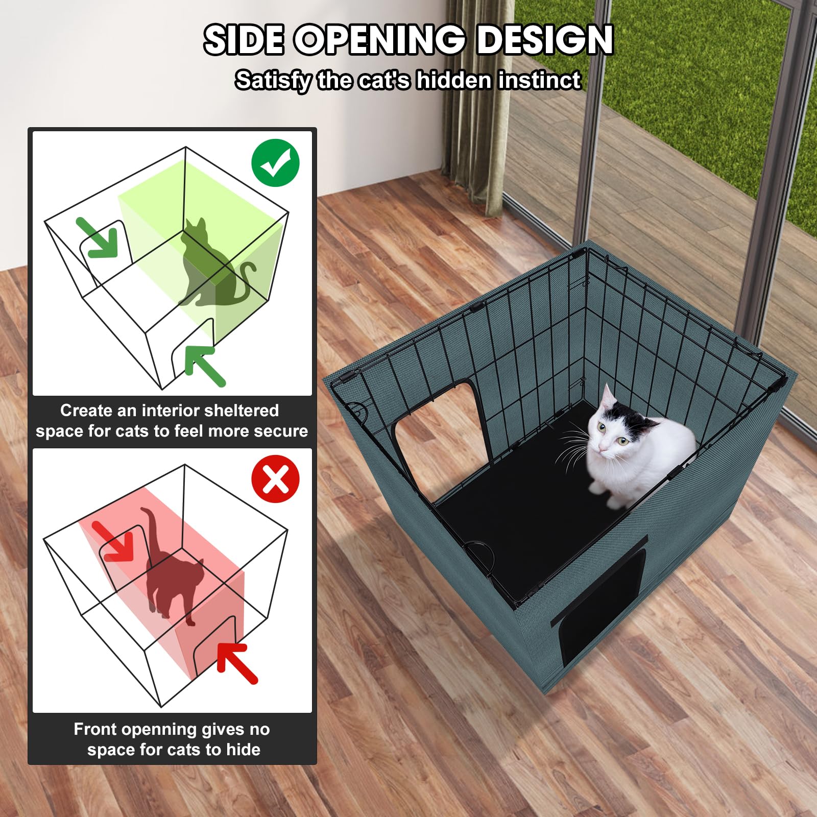 GASUR base elevada mantiene a los gatos secos y cómodos