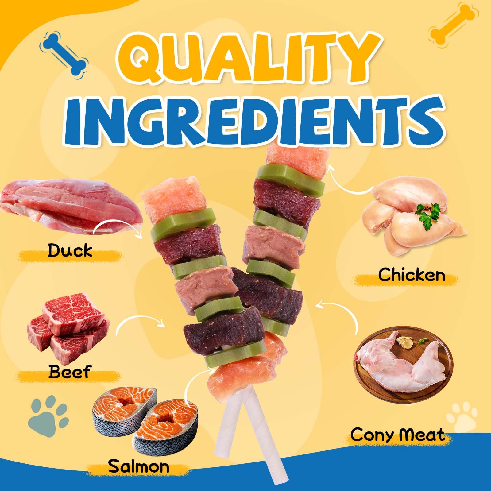 gazeupon bocados proteicos de pollo pato y carne para energía diaria