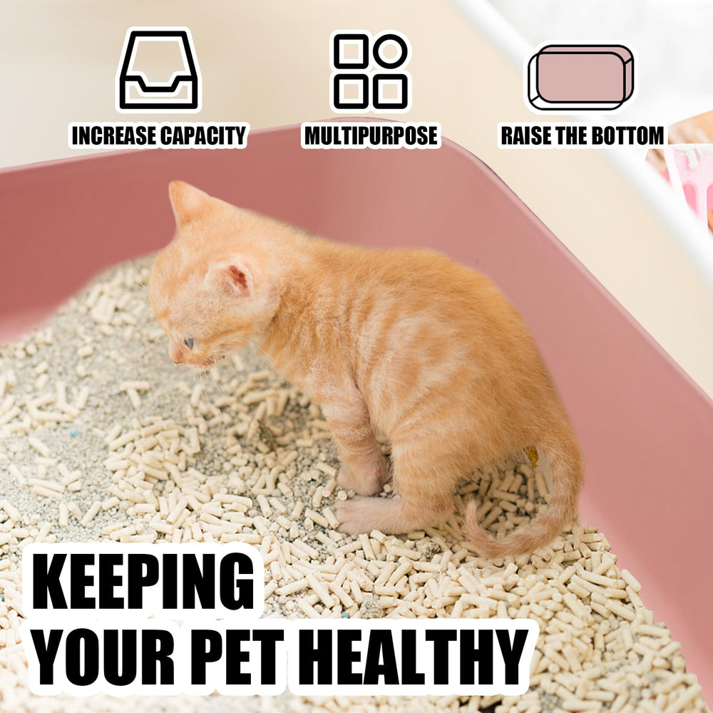 GCVOPTON caja de arena para gatitos lila, ideal para espacios compactos
