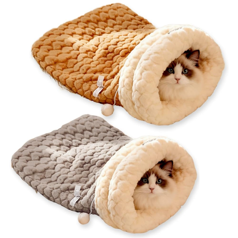 GDCARSL cama gato de tejido peluche suave para descanso cálido