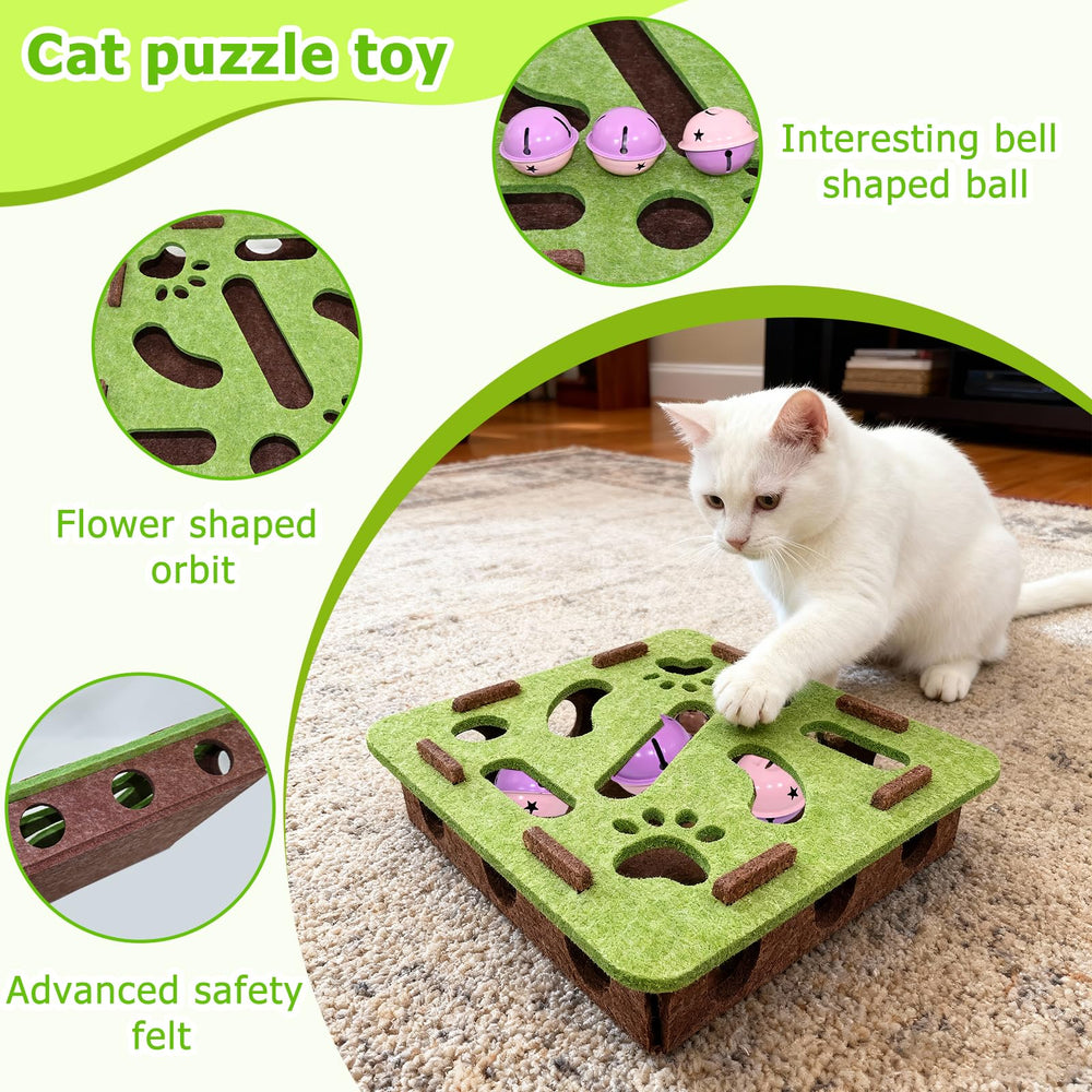 GDGJWL gato-jugando-interactivo: laberinto floral que estimula la mente.