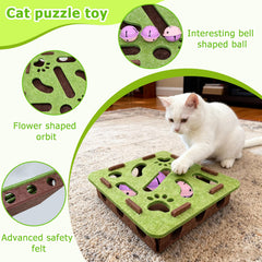 GDGJWL gato-jugando-interactivo: laberinto floral que estimula la mente.